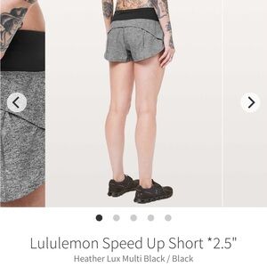 Lululemon Speed Up Short *2.5 - size 8